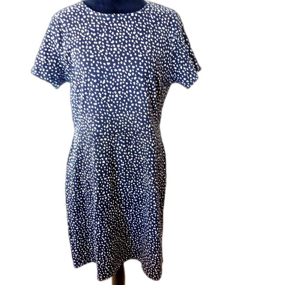 Old Navy Dresses & Skirts - Old Navy Women's Ditsy Dot Knit Sheath Dress Black/White Office Siren L EUC